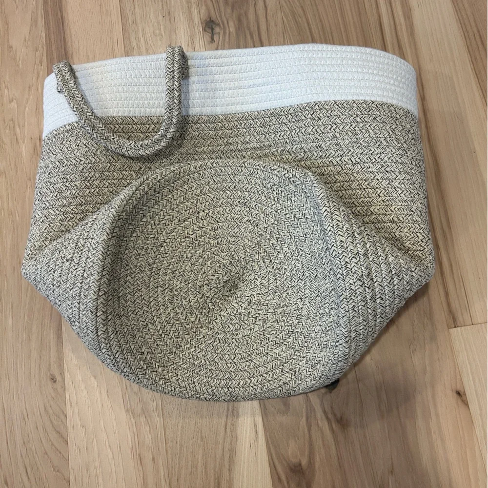 100% Cotton Rope Storage Basket with Handles - Picture 5 of 5
